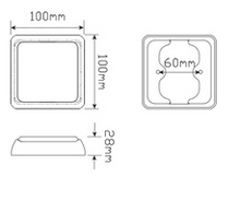 LED Autolamps 80WM dimensions